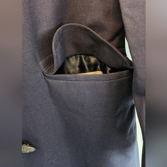 Vintage Military Airforce Blue 1549 Doublebreasted OverCoat Size 35R - Picture 6 of 7